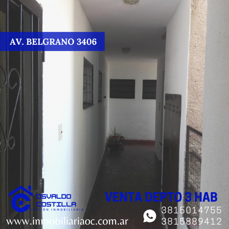 VENTA DPTO 3 HAB AV BELGRANO 3400