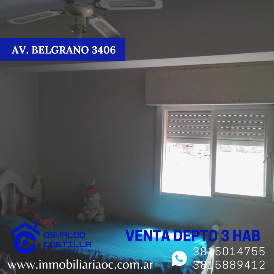 VENTA DPTO 3 HAB AV BELGRANO 3400