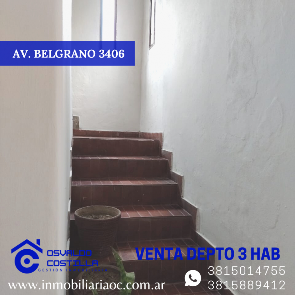 VENTA DPTO 3 HAB AV BELGRANO 3400