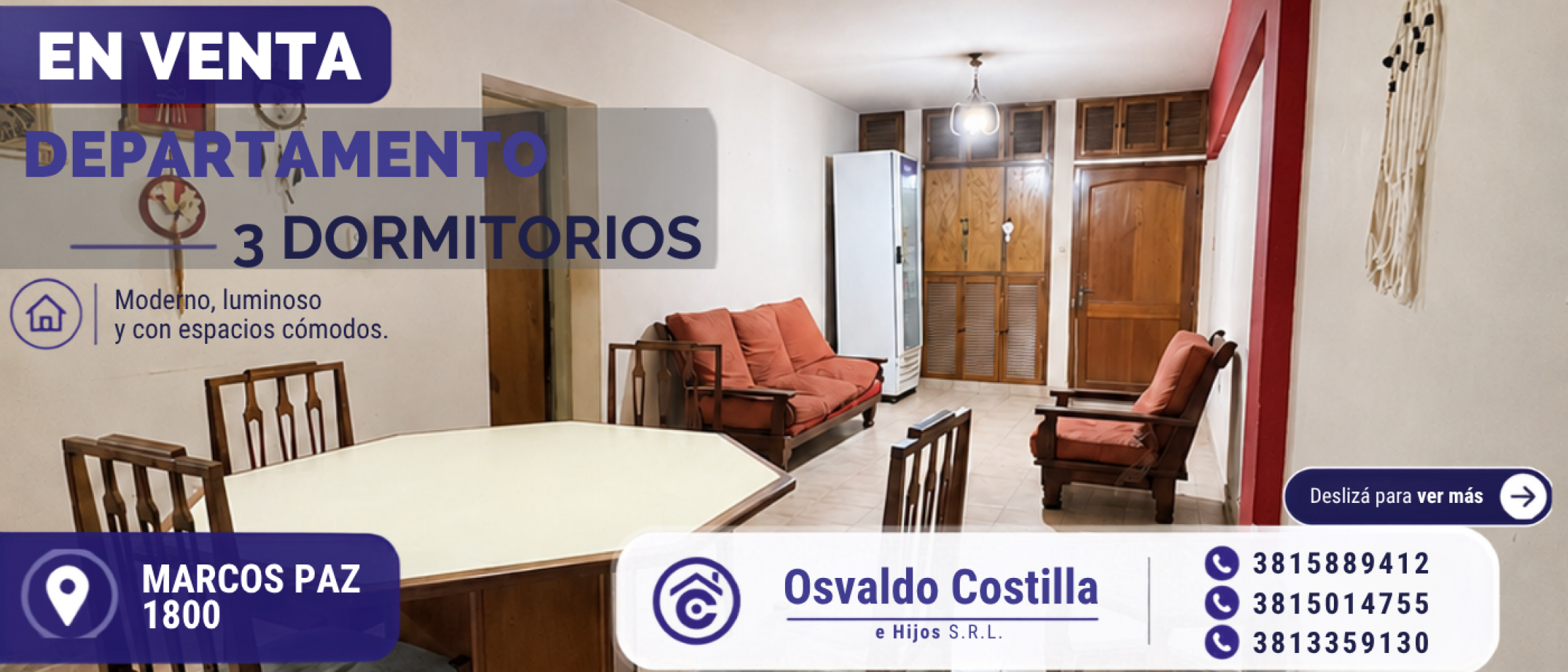 DEPARTAMENTO 2 DORMITORIOS CON COCHERA